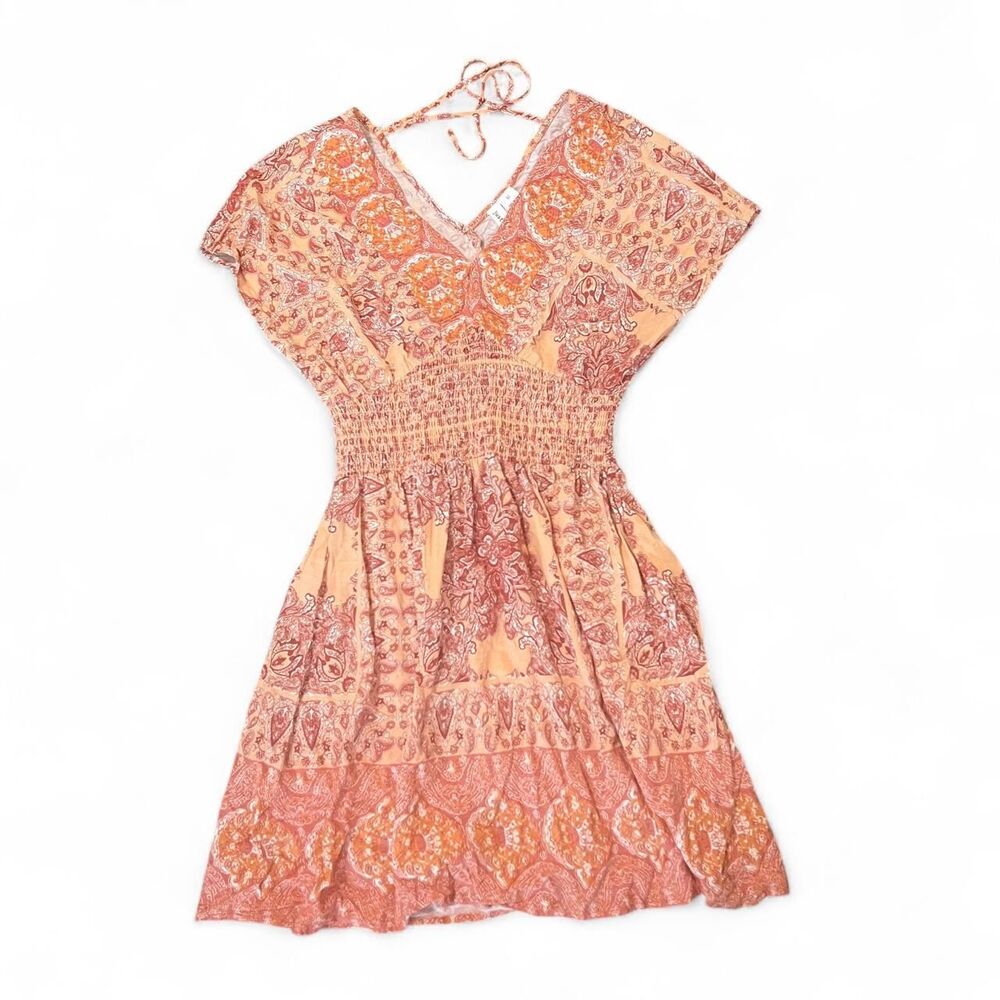 Free-people Women's Orange and Pink Dress